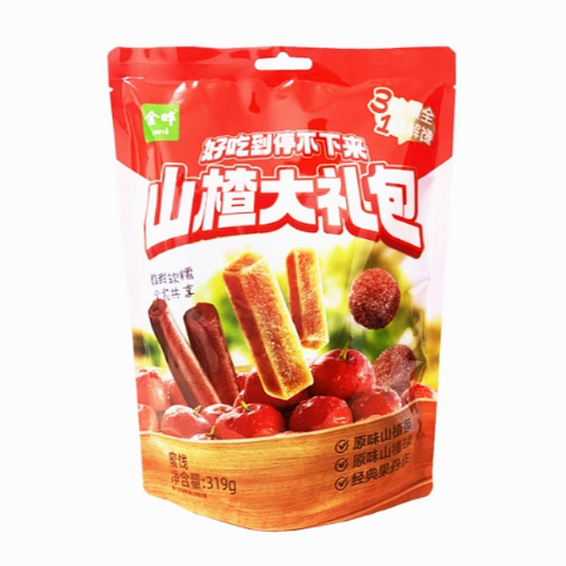 Jinye サンザシ ギフトパック サンザシボール サンザシストリップ サンザシロール フルーツピール酸っぱい甘い砂糖漬け子供用スナック 319g|undefined