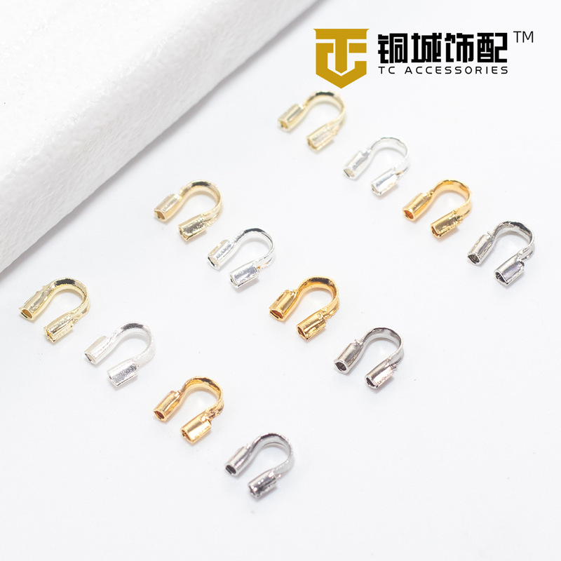 14K gold U-shaped protective buckle color horseshoe buckle handmade diy bracelet closing buckle necklace accessories materials