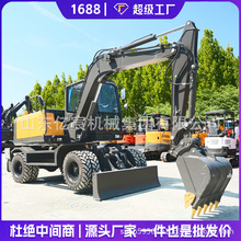 中小型轮式挖掘机多功能土方市政工程农用80型75轮挖柴油抓木机