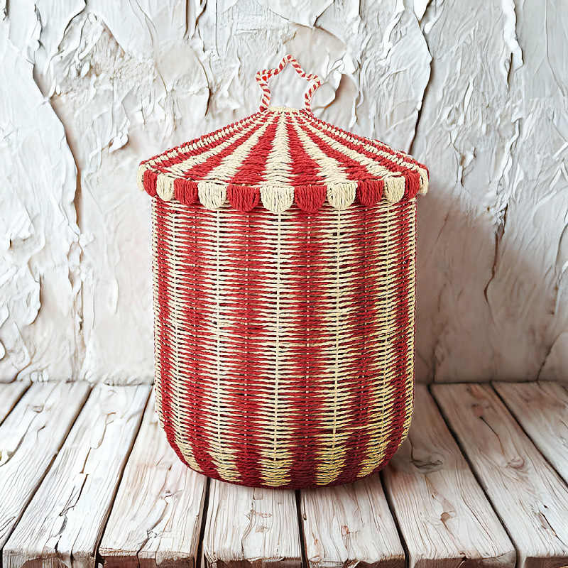 ✅Cesta de almacenamiento de piso de estilo nórdico, cesta de ropa sucia de ratán, cesta tejida, juguetes para el hogar, bocadillos, clasificación y almacenamiento de artículos diversos