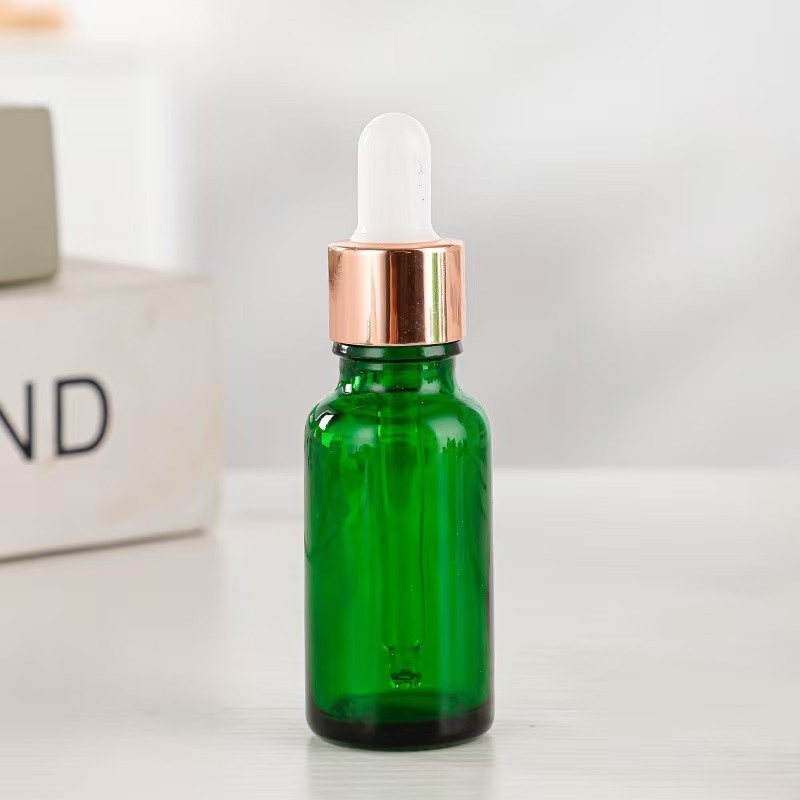 现货批发绿色玻璃精油瓶香水分装瓶化妆品瓶子避光防漏精油滴管瓶|undefined