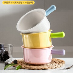 双层洗菜盆沥水篮新款家用厨房洗菜篮滤水洗水果淘菜盆水舀水果盘