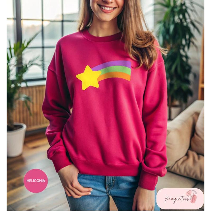 [Cross-Border European Code] Mabel Rainbow Star Sweatshirt, Mabel Sweater,