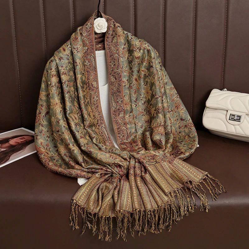 Tassel Blanket Design Thick Pashmina New Winter Warm Shawl W