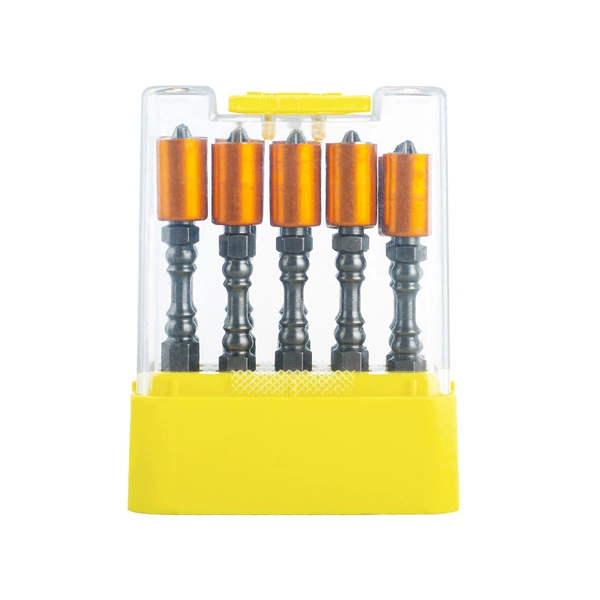 10pcs65L single-head black nickel (extended) magnetic coil bit [plastic box] 184g