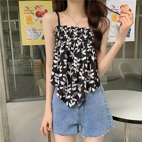 Irregular Straps Tank Top Design Sense Niche Outerwear Layering Summer Thin Version Hot Girl Women Sleeveless Top