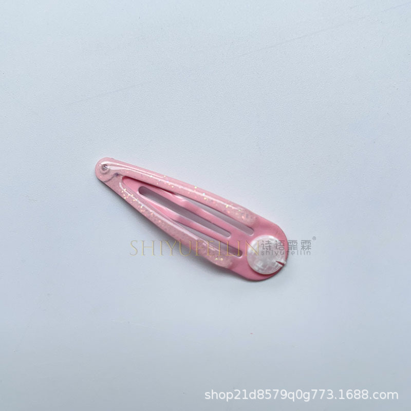 ドリップオイルキラキラ充粉bbクリップクロス穴付トート水滴クリップアクセサリーDIYカラーかわいい子供のヘアアクセサリー|undefined