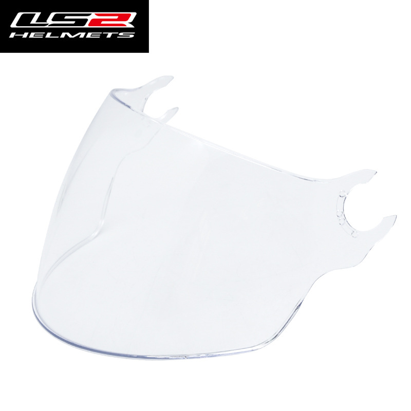 LS2 lente del casco de la motocicleta OF562 medio casco largo y corto lente transparente té negro plateado colorido unisex