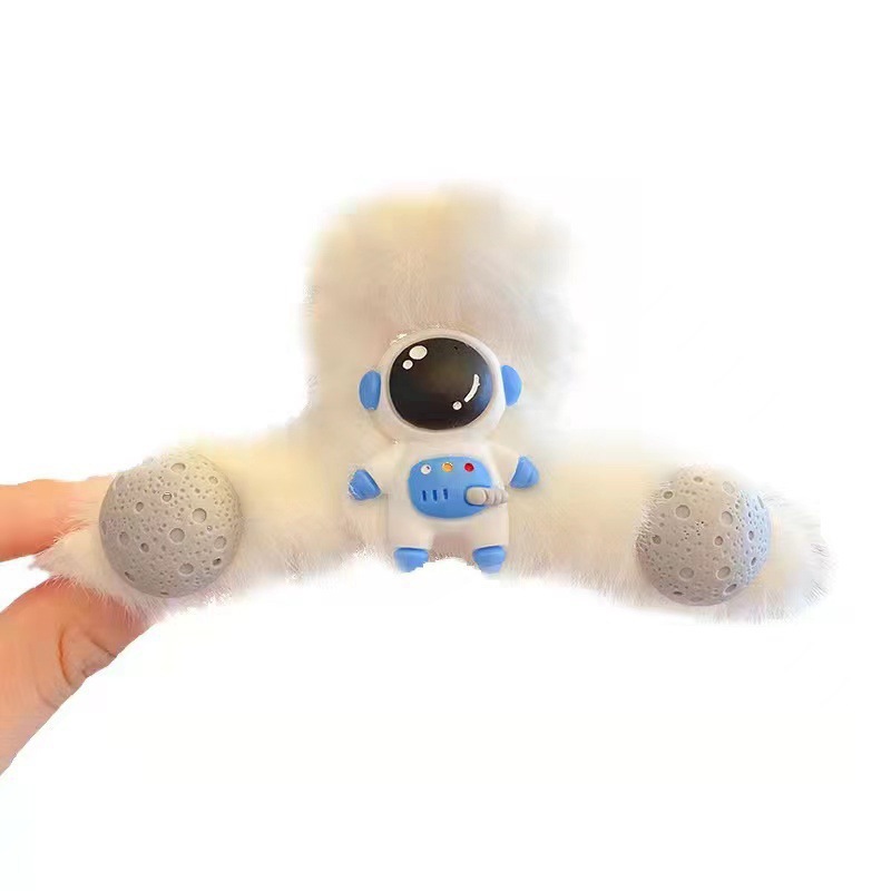 El otoño y el invierno de La felpa de pelo clip de Cabeza trasera de peluche agarre grande lindo fieltro de lana de dibujos animados clip tocado clip de tiburón hembra