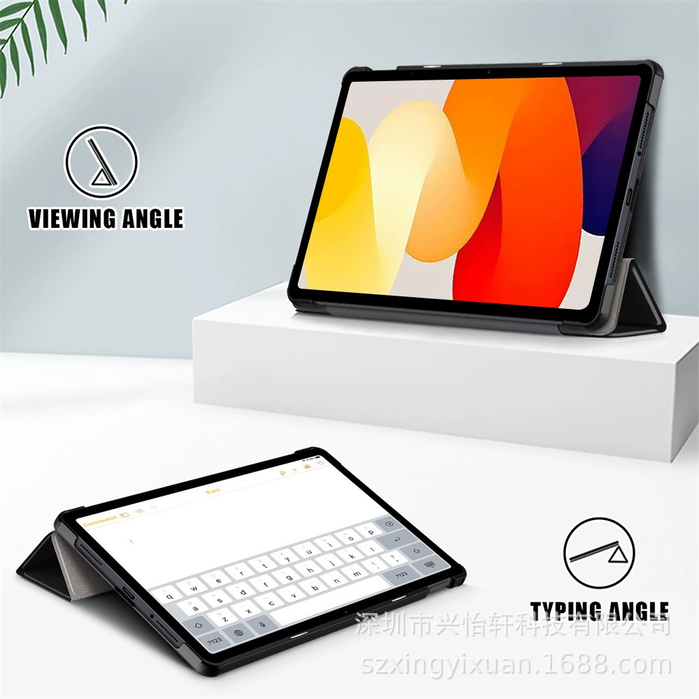 Подходящий чехол для планшета Redmi Redmi Pad SE 11-дюймовый защитный чехол из кожи с тройной% скидкой 2023