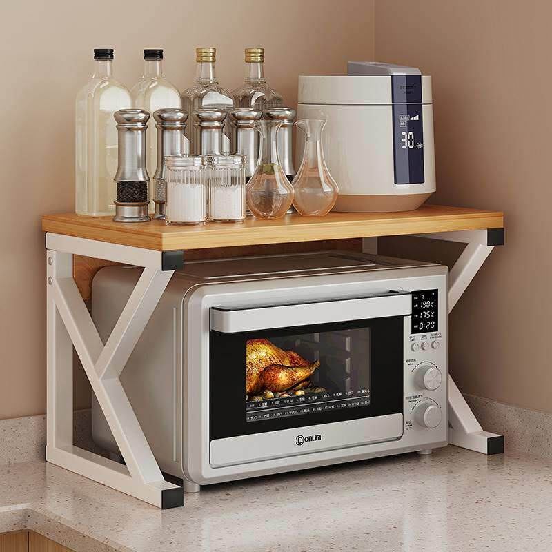 Microwave oven shelf, multi-functional countertop storage rack for home kitchens, multi-layer oven stand, microwave oven rack, wholesale