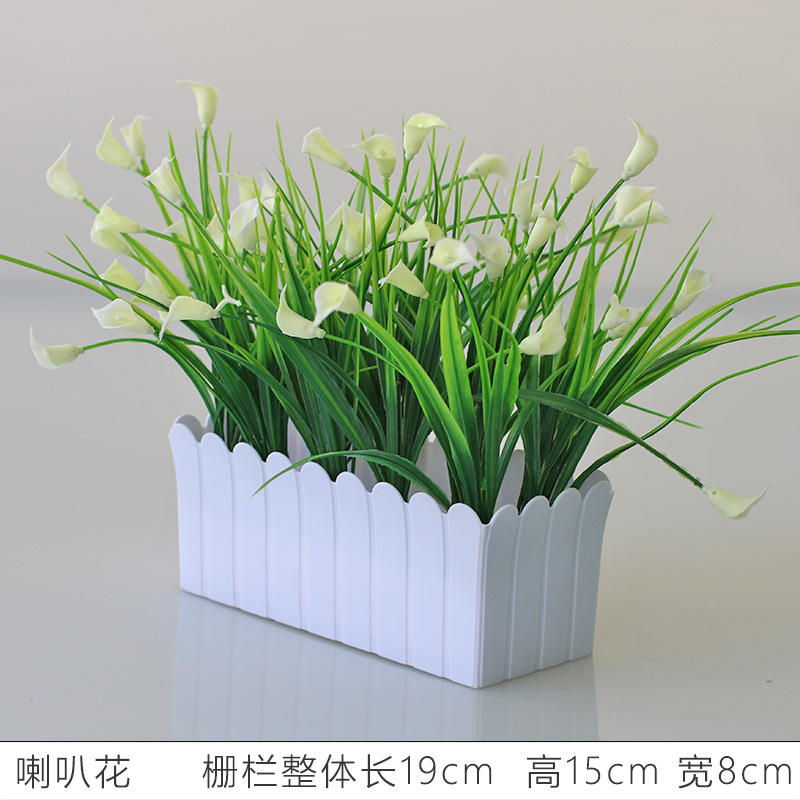 Flor artificial jardín de flores de plástico traje de valla de flores artificiales decoración de la ventana interior y exterior decoración floral decoración de la Mesa maceta flor