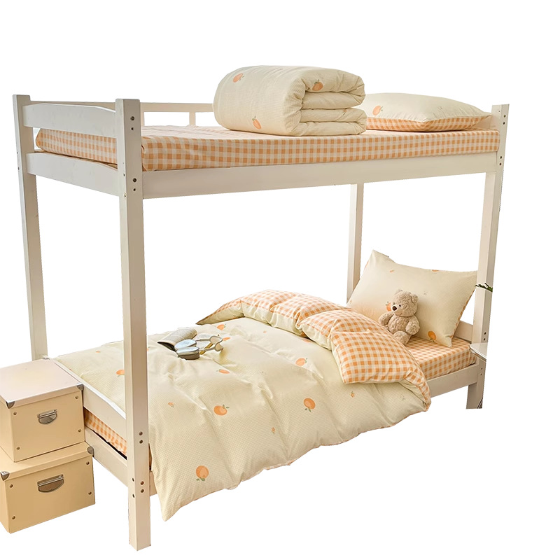 Verano dormitorio de estudiantes cama de algodón de tres piezas de algodón 2025 sábana nueva colcha sábana pequeña ropa de cama fresca
