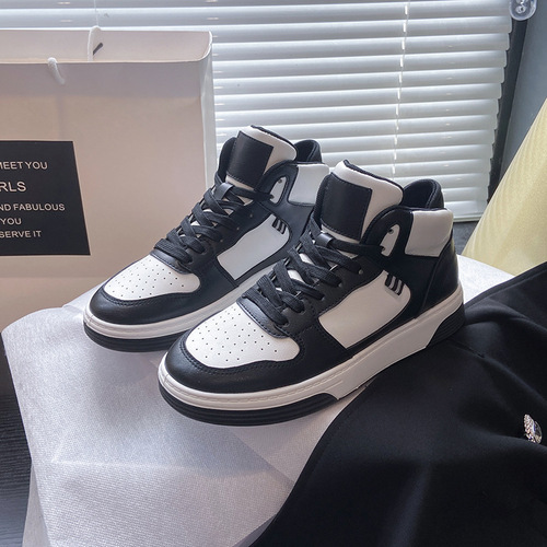 Spring High-top Sneakers for Women New Style Heightening Student Board Shoes Ins Trendy Internet Famous Korean Version Women's Shoes A1052