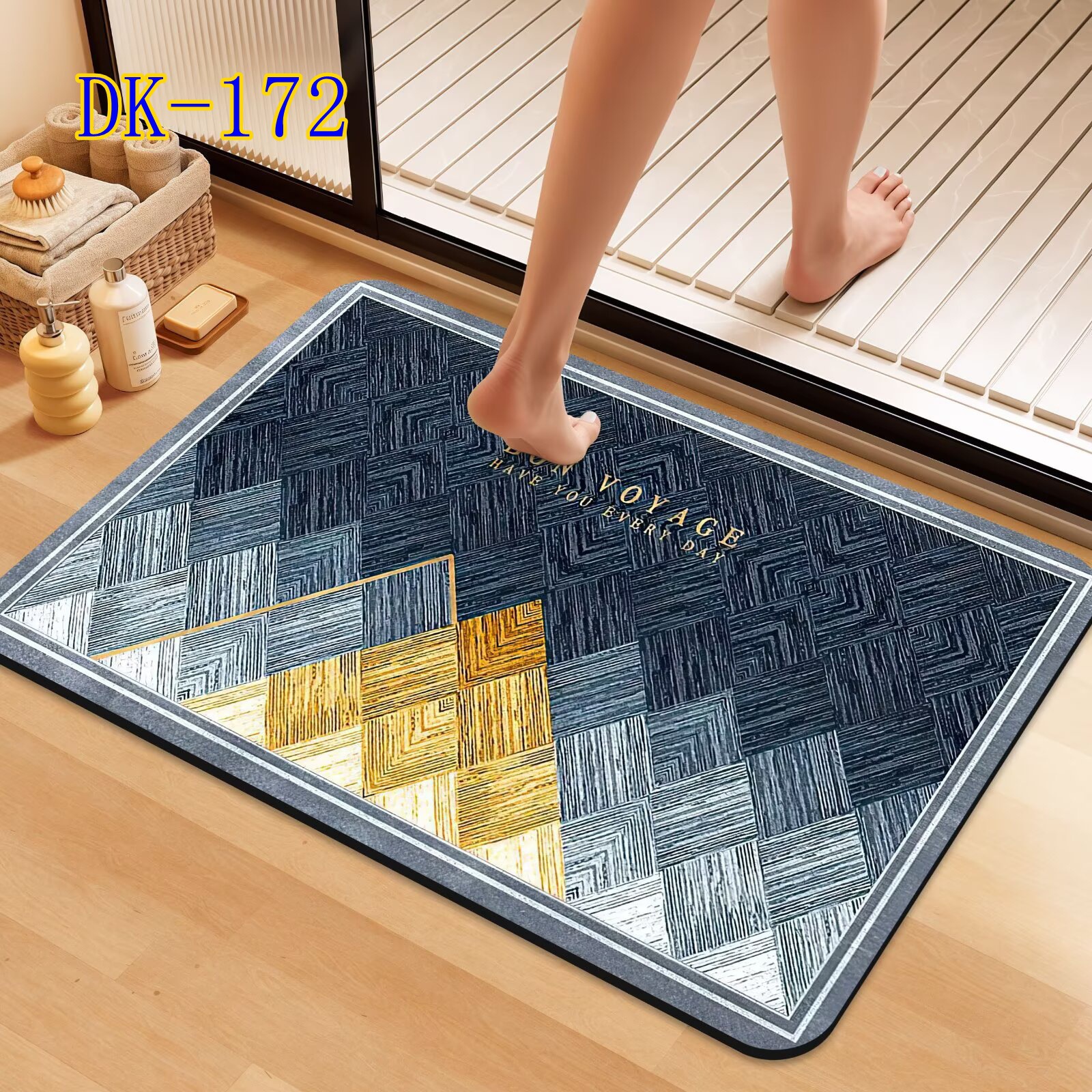 Luxe diatomiet mat antislip en sneldrogend voor in de badkamer_voghion.com
