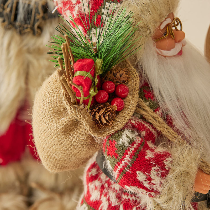 新しいスタイルのサンタクロースの置物立っている老人の人形の置物クリスマスの飾りクリスマスの人形のぬいぐるみの置物|undefined