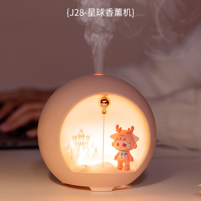 New humidifier atmosphere night light indoor home desktop aromatherapy Machine USB charging planet mini humidifier