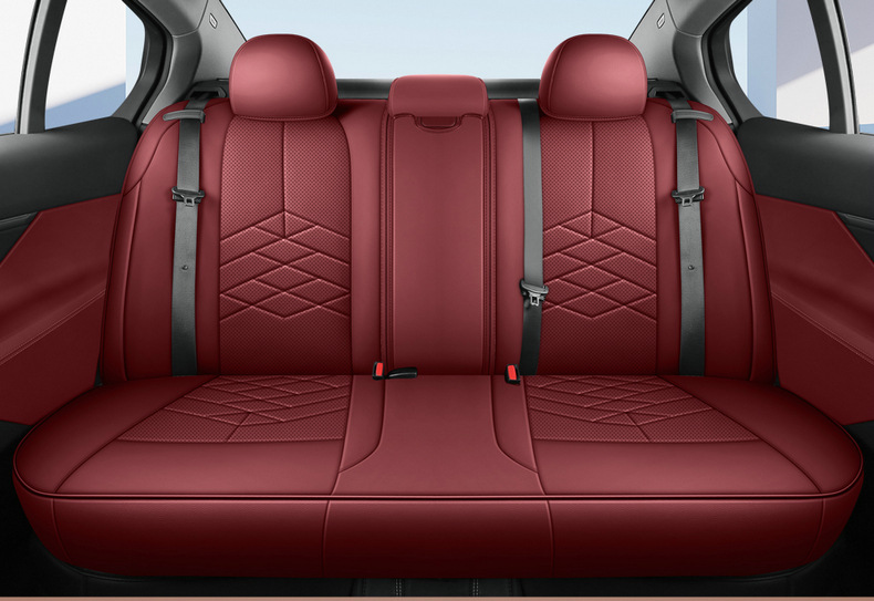 Full Coverage Leather Car Seat Covers for 26 Models, All-Season Seat Covers with Original Car Texture