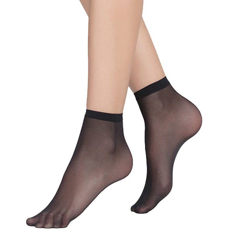 Transparent Swan Socks Velvet Spring and Summer New Shallow Mouth Thin Silky Invisible Short Silk Stockings for Women