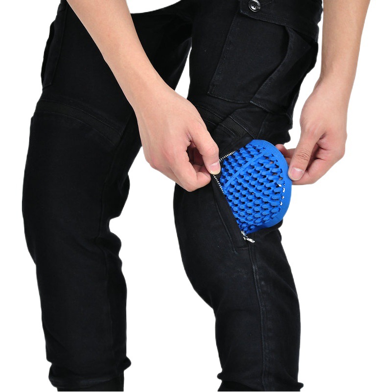 Motocicleta ciclismo jeans casual locomotora shatter a prueba de viento Kevlar herramientas pantalones hombres cuatro estaciones protectora ajustable