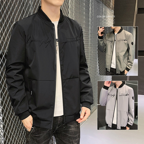 Men's Spring/Fall Coat, Korean-style Trendy Baseball Jacket—Lightweight Casual Sports Jacket for Men in Spring
