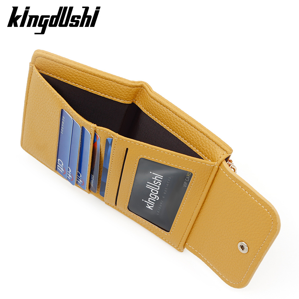 Nuevo cross-border cremallera bolso de cambio nicho creativo multifuncional bolso de tarjetas de moda litchi patrón corto para mujeres