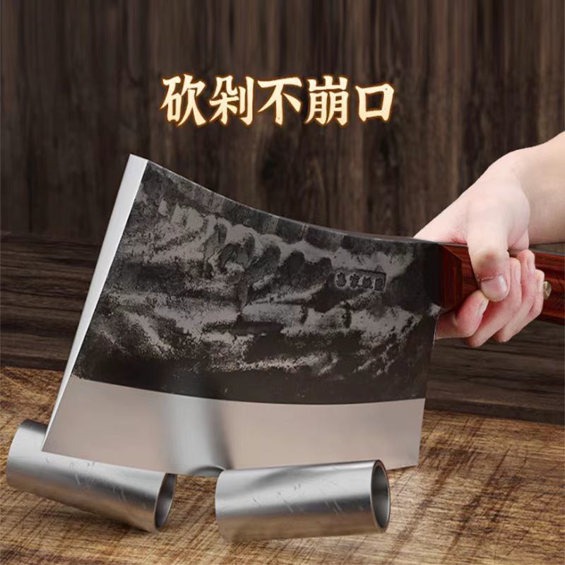 锻打砍骨刀纯手工商用剁骨刀加厚重型砍大骨头专用刀弹簧钢斩骨刀