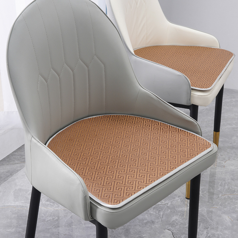 Cojín estera de verano silla de comedor cojín de hielo cojín de silla de verano taburete de lujo ligero transpirable en forma de herradura almohadilla de culata Seda de hielo Nórdico image 16