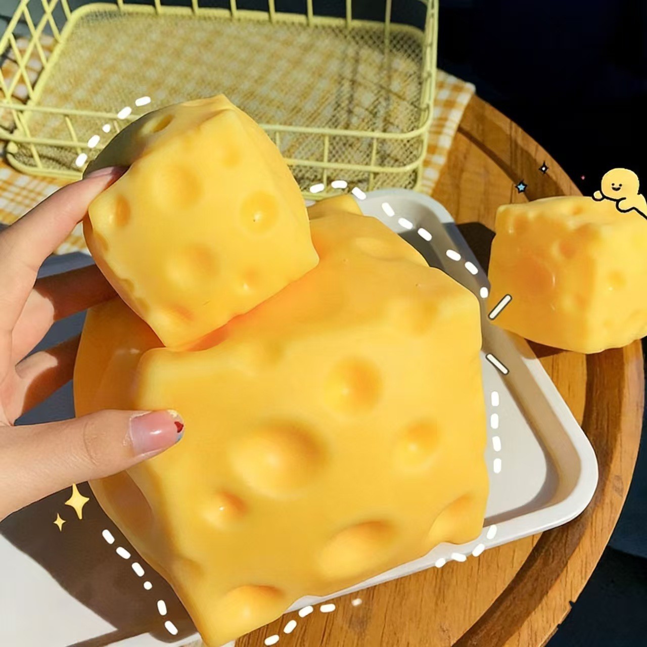 Queso cuadrado (7x7 cm)