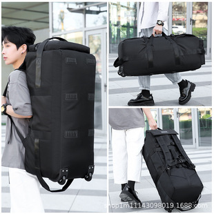 British-style multi-functional large-capacity backpack wheel travel bag tugwheel bag outdoor waterproof consignment luggage bag