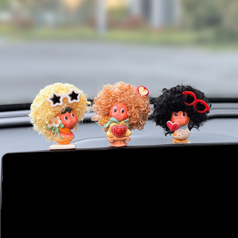 2026 New Model Star-Shaped Car Dashboard Decoration Screen Display Car Interior Decoration Cute Doll for Girls