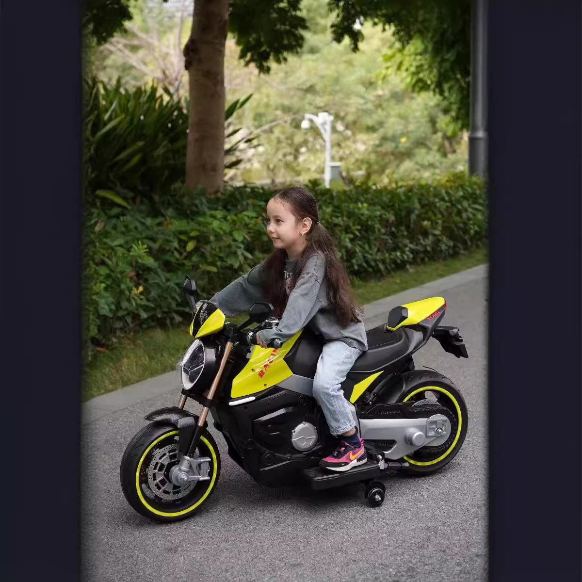 Motocicleta eléctrica Red Star para niños, motocicleta eléctrica de tres ruedas para niños para hombres y mujeres