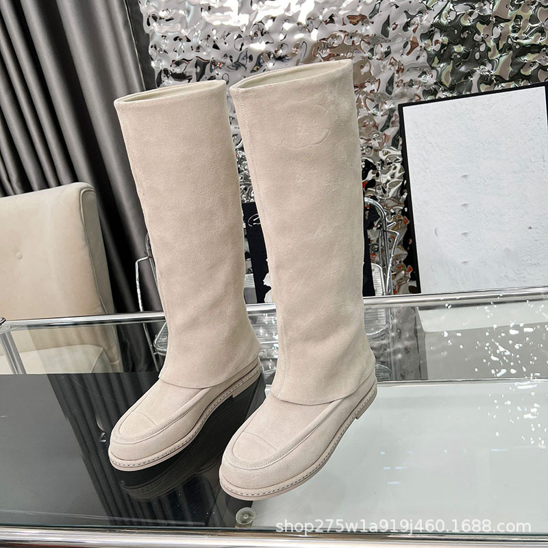 2026 Autumn/Winter New Women's White Thick-Soled Genuine Leather Long Boots, Pant Boots, Knight Boots, High-Tube Boots, Long Boots 2026 Autumn/Winter New Women's White Thick-Soled Genuine Leather Long Boots, Pant Boots, Knight Boots, High-Tube Boots, Long Boots