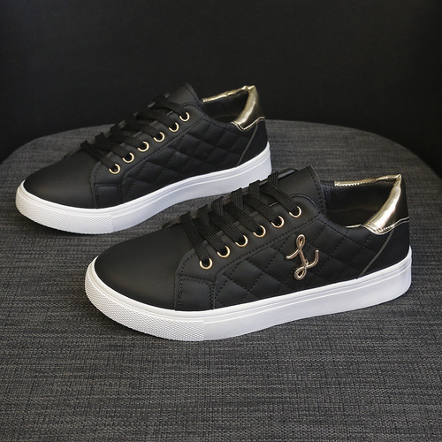 Small white shoes women's light, simple and fashionable spring and autumn popular low-cut flat and all-match women's fashionable sneakers