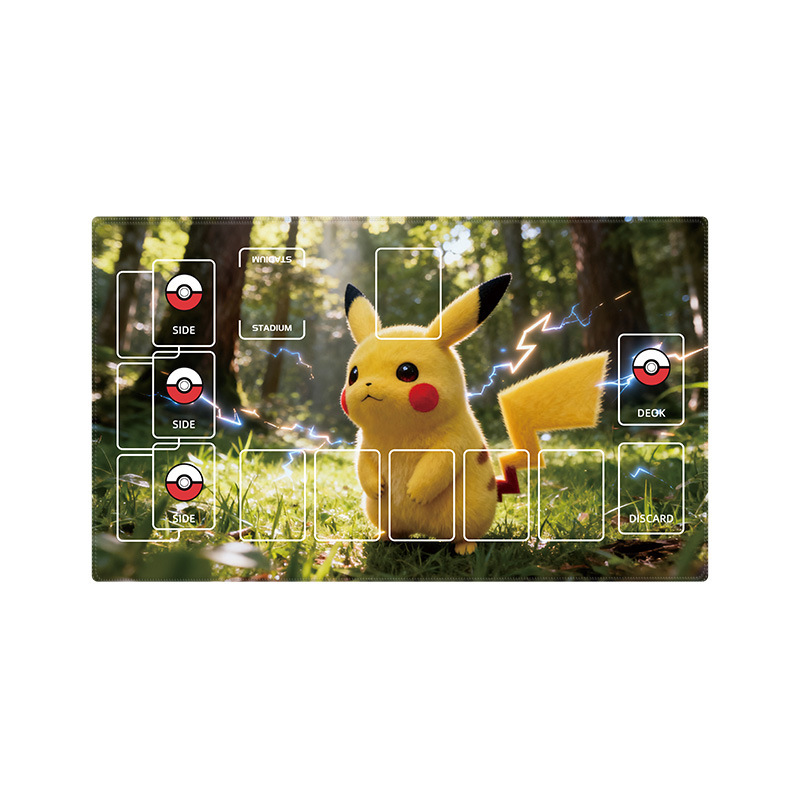 Pokémon juego gran almohadilla de bloqueo grueso doble tarjeta de combate almohadilla de tarjeta de batalla mesa simple almohadilla de mesa