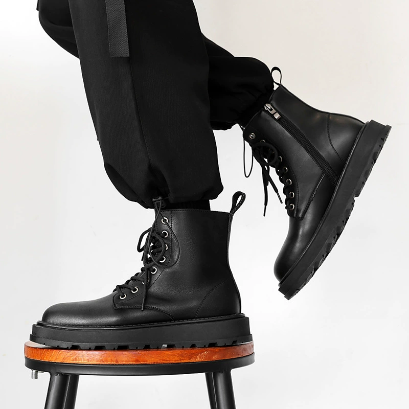 2022 осенне-зимние новые ботинки Martin мужская обувь на молнии сбоку