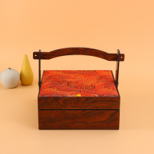 礼盒批发端午节粽子包装月饼盒单双层水果篮子木盒定制烫金木盒