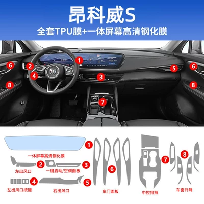 PLUS screen protector car — Car interior film - 24-26-models-of-envision-splus-full-set-tpu-film-integrated-screen-high-definition-tempered-film