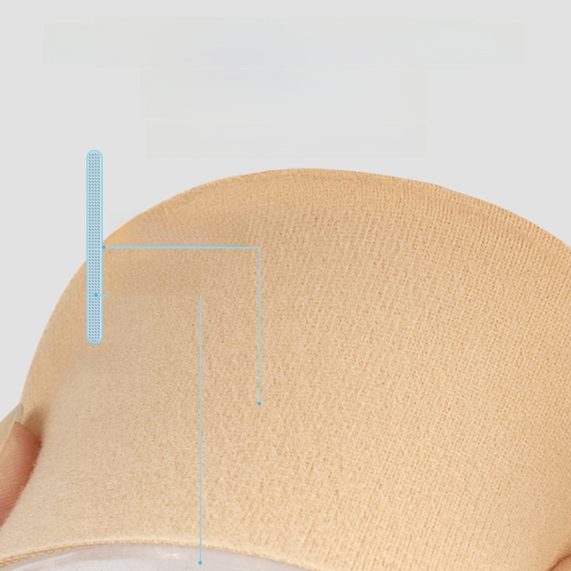 Breathable half insoles with hidden heel