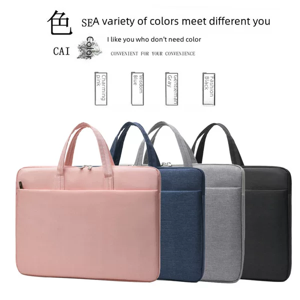 In-Stock Wholesale 16inch Shockproof Laptop Bag with Inner Lining, Portable Briefcase for Men and Women, Customizable with Logo