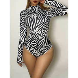 S 85116 Leopard Print Tight Bodysuit 豹纹紧身连体衣