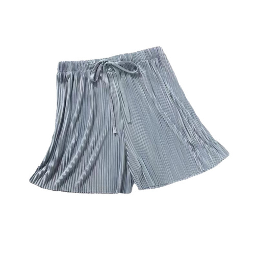 Women's Summer Large Size High-Waist Korean Style Student Loose Casual Large Straight Leg Pants with Ice Silk Ribbon Wide Leg Pants