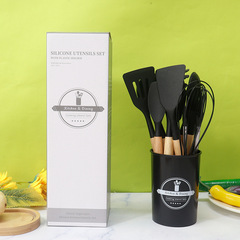 硅膠鍋鏟湯勺12件套不粘鍋食品級硅膠鏟家用耐高溫硅膠廚具套裝