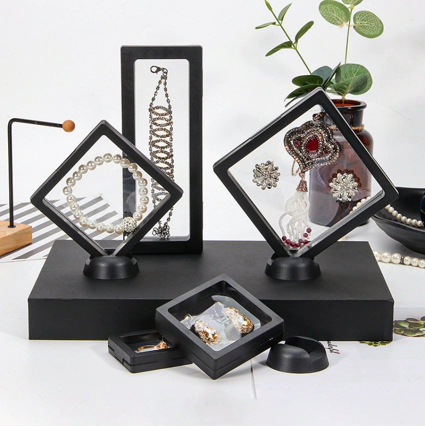 Transparent storage system, necklace, ring, box, bracelet, accessory, stand