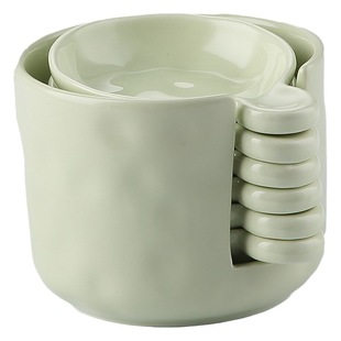Dip Dish with Handle Storage Set Hot Pot Dip Dish Seasoning Soy Sauce Vinegar Dish Household Cute Small Ceramic Dish