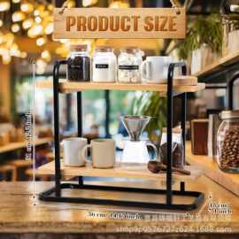 简约木制浴室洗护用品整理架木质厨房台面调料瓶收纳架多层置物架