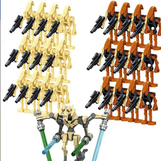 Minifigure set — assorted robot & soldier figures, mixed packs 8–120 pcs, combinable