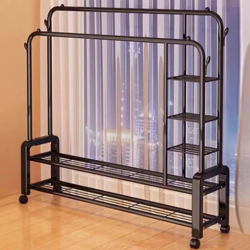 Simple Folding Drying Rack with Wheels – Adjustable Width 110–150cm for Home, Dorm, Balcony