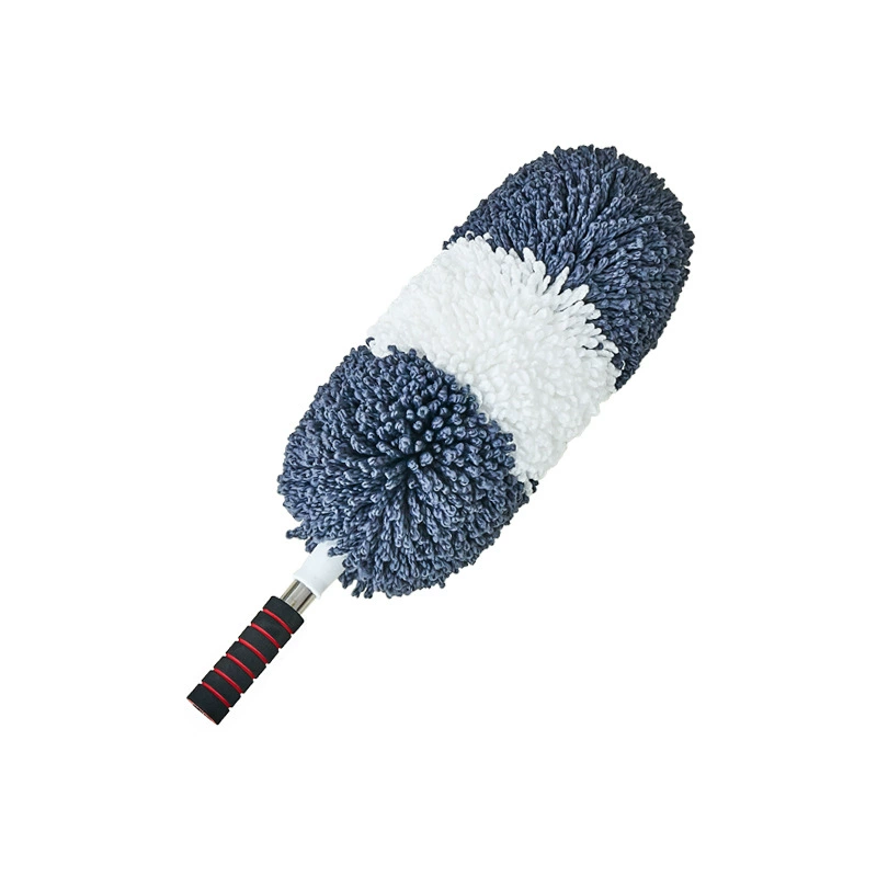 Выдвижная серая двухцветная щетка для чистки автомобиля из микрофибры, круглая щетка для мытья автомобиля Duster