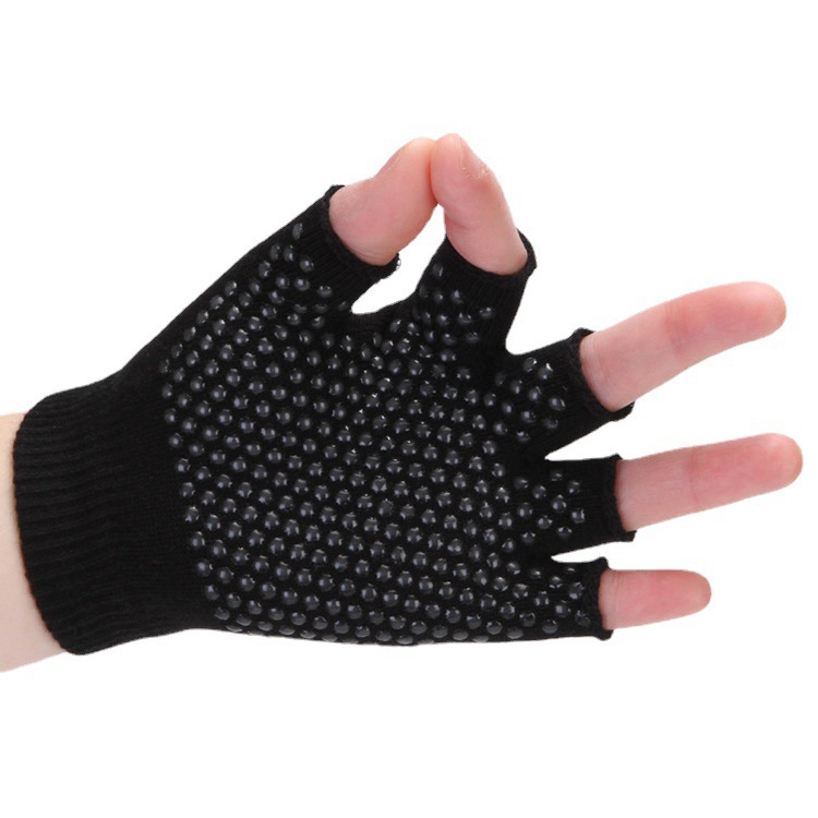 Spot straight hair sports gloves non-slip yoga gloves half finger yoga gloves sweat-absorbent non-slip wholesale generation